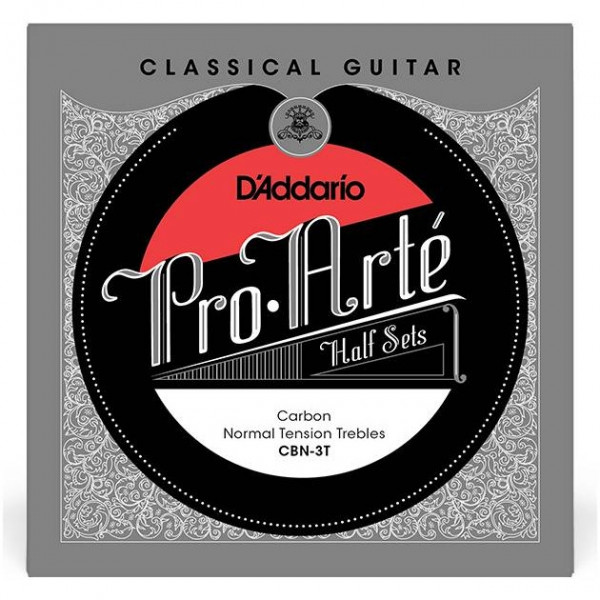 D'ADDARIO CBN-3T -  струны для классической гитары,3 верхних струны, карбон, Normal Tension