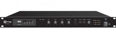 Direct Power Technology PA-500BR Микшер/усилитель, 1 канал 500W (70V/100V), MP3/TUNER, Bluetooth, 1U rack