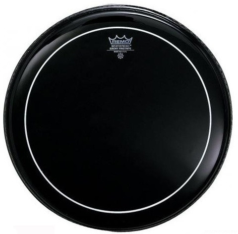REMO ES-1620-PS Bass, Pinstripe, Ebony, 20'' пластик