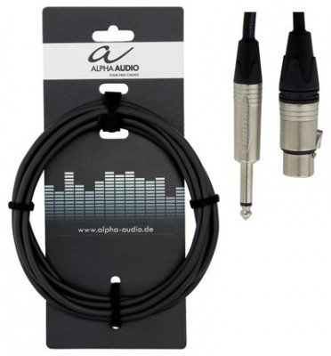 ALPHA AUDIO Peak Line микрофонный кабель XLR мама-Jack mono 6 м