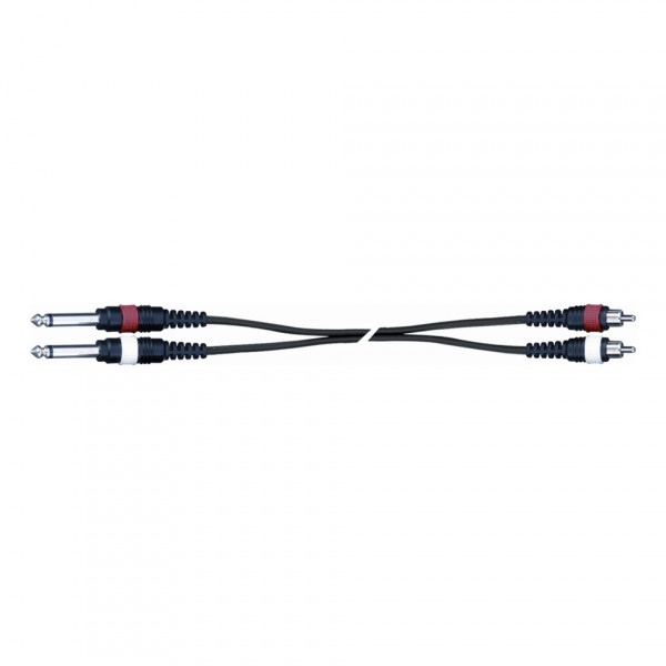 QUIK LOK AD13-3 компонентный кабель, 3 метра, разъемы 2 Mono Jack - 2 RCA Male (2 1/4' MALE -2 RCA MALE)