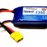 Аккумулятор Li-Po Spard 1350mAh, 11,1V, 45C, XT60