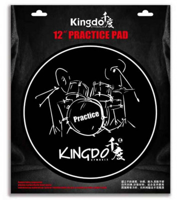 Пэд для занятий 12" KINGDO DRUM PAD BLACK с рисунком