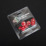 Набор из 7 игровых кубиков для ролевых игр, красный, с мешочком