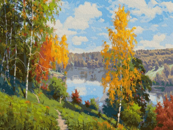 Картина по номерам 40х50 ПРИЩЕПА. ОСЕННИЙ ДЕНЬ (33 цвета)