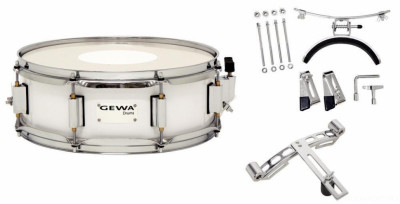 Gewa Birch White Chrome HW SH 14x5,5" Маршевый малый барабан