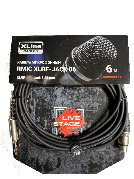 Xline Cables RMIC XLRF-JACK 06 Кабель микрофонный XLR 3 pin female - JACL 6.3 mono, 6м