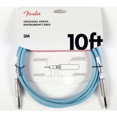 FENDER 10' OR INST CABLE DBL инструментальный кабель, синий, 10'