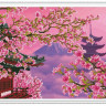 Алмазная мозаика с нанесенной рамкой 40х50 ФУДЗИЯМА (13 цветов)