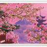 Алмазная мозаика с нанесенной рамкой 40х50 ФУДЗИЯМА (13 цветов)
