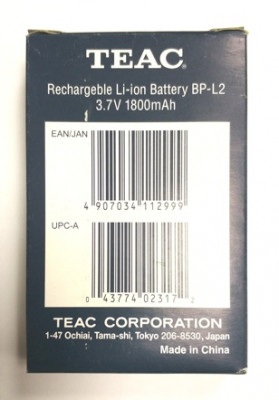 Аккумуляторная батарея Tascam BP-L2 LITHIUM ION для DR-1, DR-100