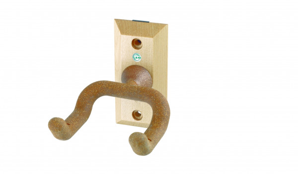 K&M 16220-000-95 настенный держатель для гитары на деревянном основании