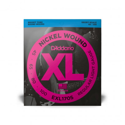 Комплект струн для бас-гитары D'Addario EXL170S, 45-100